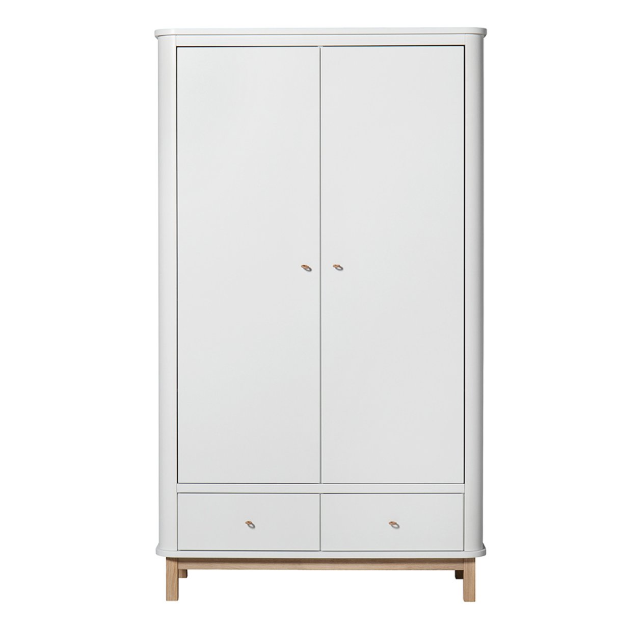 Armoire 2 portes Wood - Chêne / Blanc