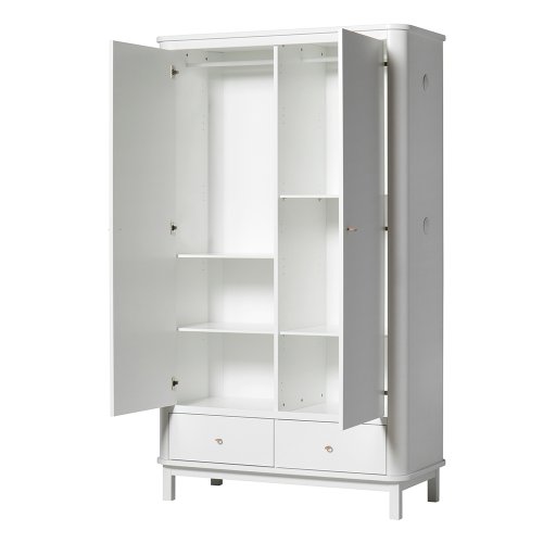 Armoire 2 portes Wood - Blanc
