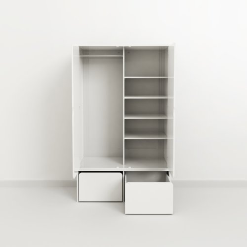 Armoire basse 2 portes - Blanc