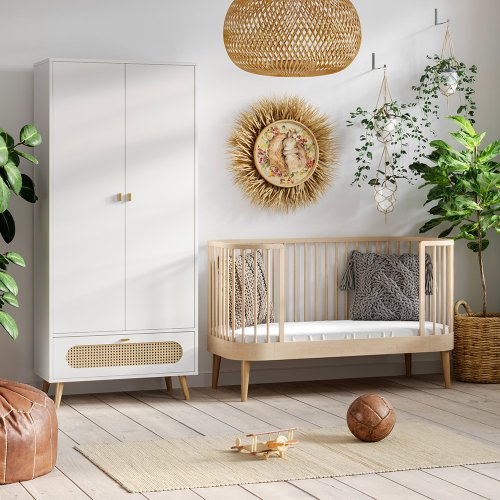 Armoire 2 portes Canne - Blanc
