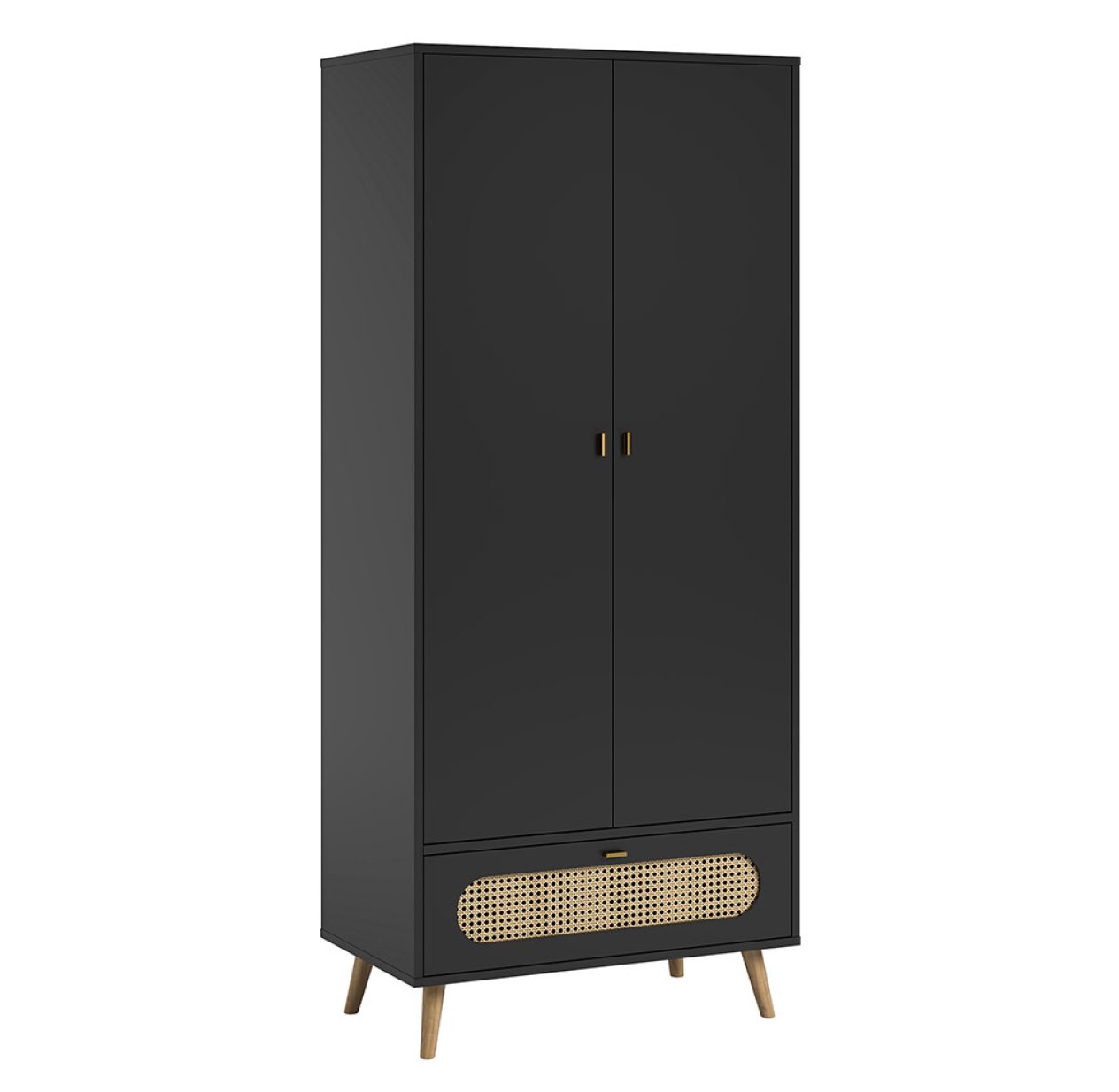 Armoire 2 portes Canne - Noir
