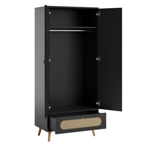 Armoire 2 portes Canne - Noir