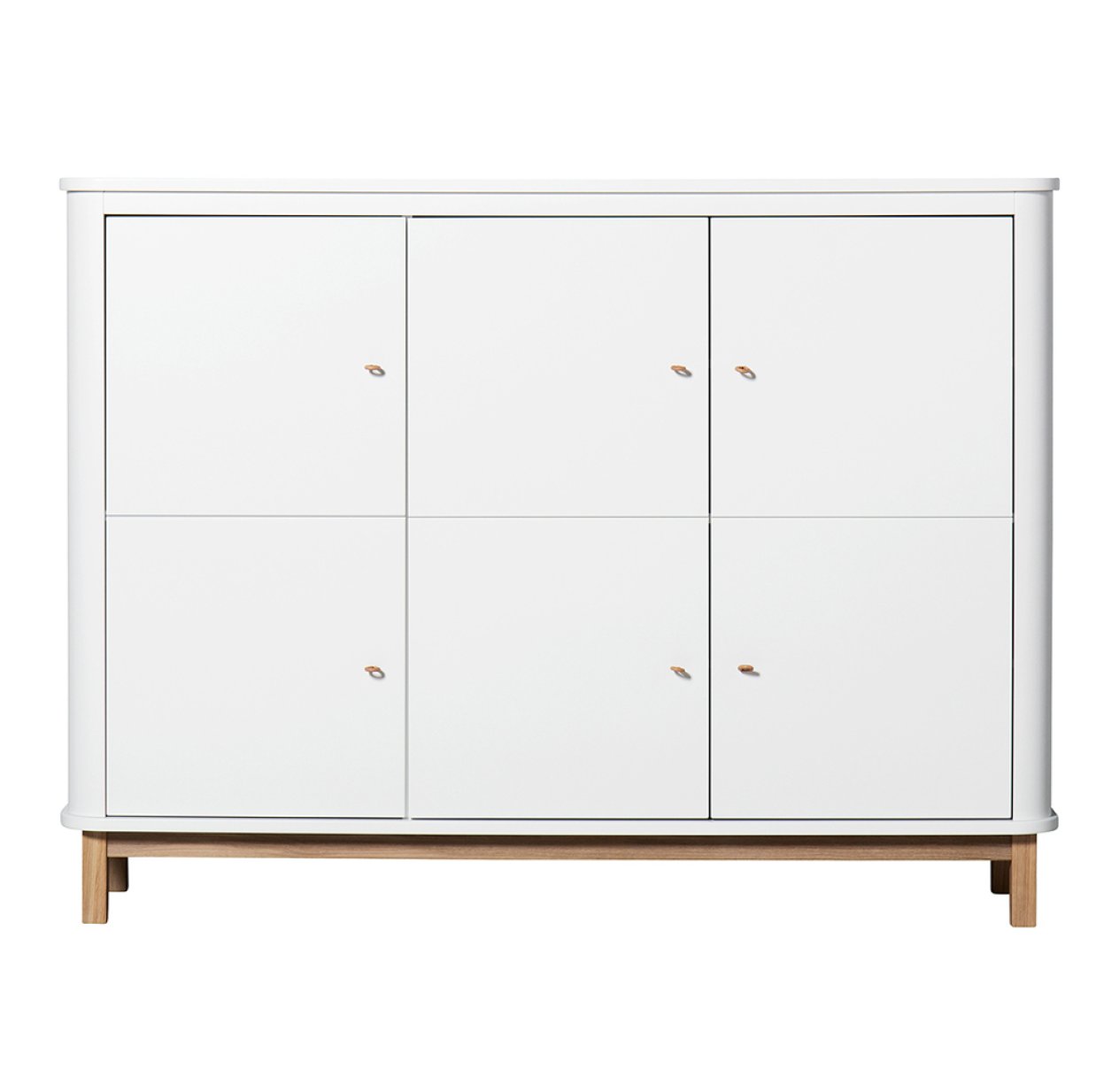 Armoire multi-rangement Wood - Chêne / Blanc