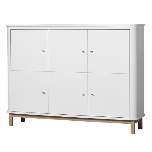 Armoire multi-rangement Wood - Chêne / Blanc
