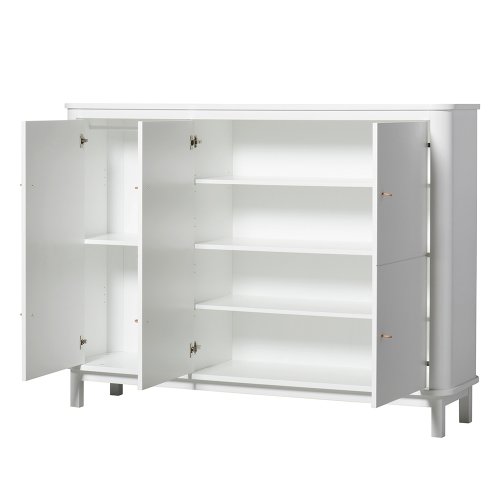 Armoire multi-rangement Wood - Blanc