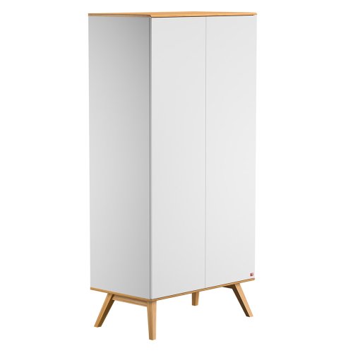 Armoire 2 portes Nature - Blanc