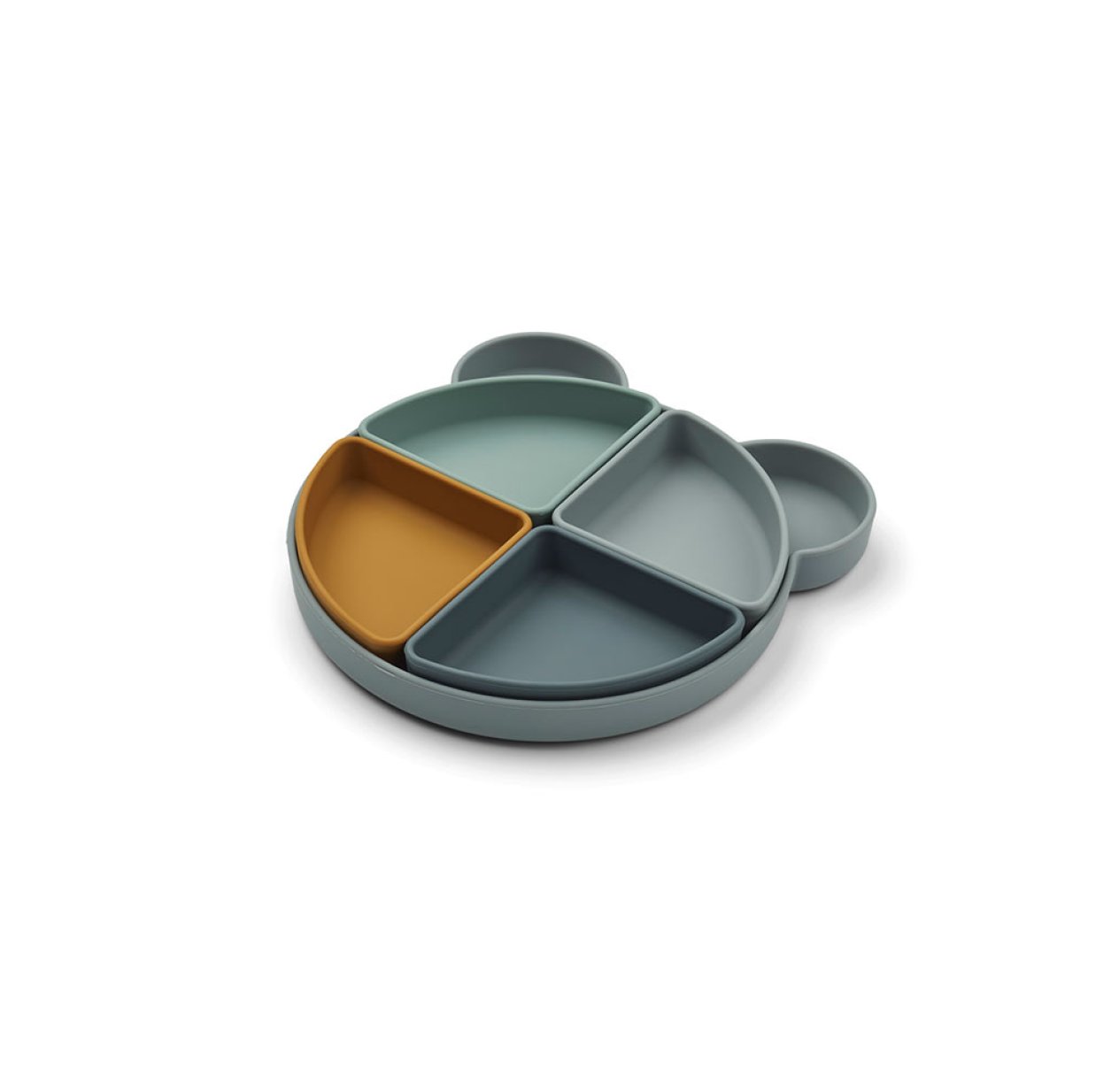 Assiette à Compartiments Mr. Bear Arne - Bleu mix