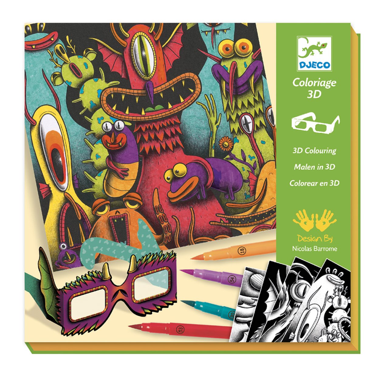 Feutres pinceaux 3D - Funny Freaks