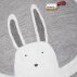 Tapis Pasu Bunny en feutre 120 cm - Pierre clair