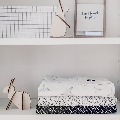 Couverture bébé Teddy Little Dreams - Blanc cassé