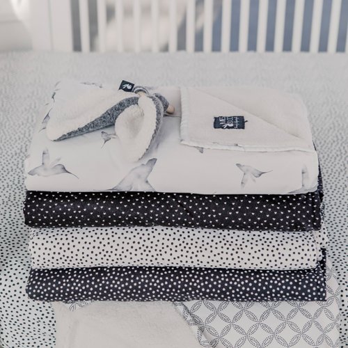 Couverture bébé Teddy Little Dreams - Blanc cassé