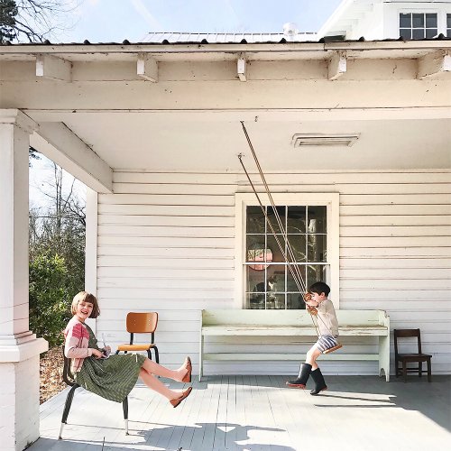 Balançoire en chêne - Beige