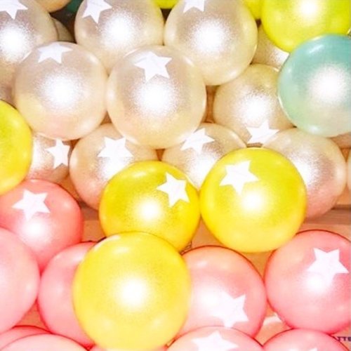 Ballon Summer pailleté 15cm - Rose corail