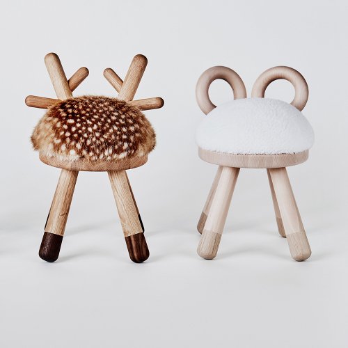 Chaise enfant Bambi - Chêne/Noyer
