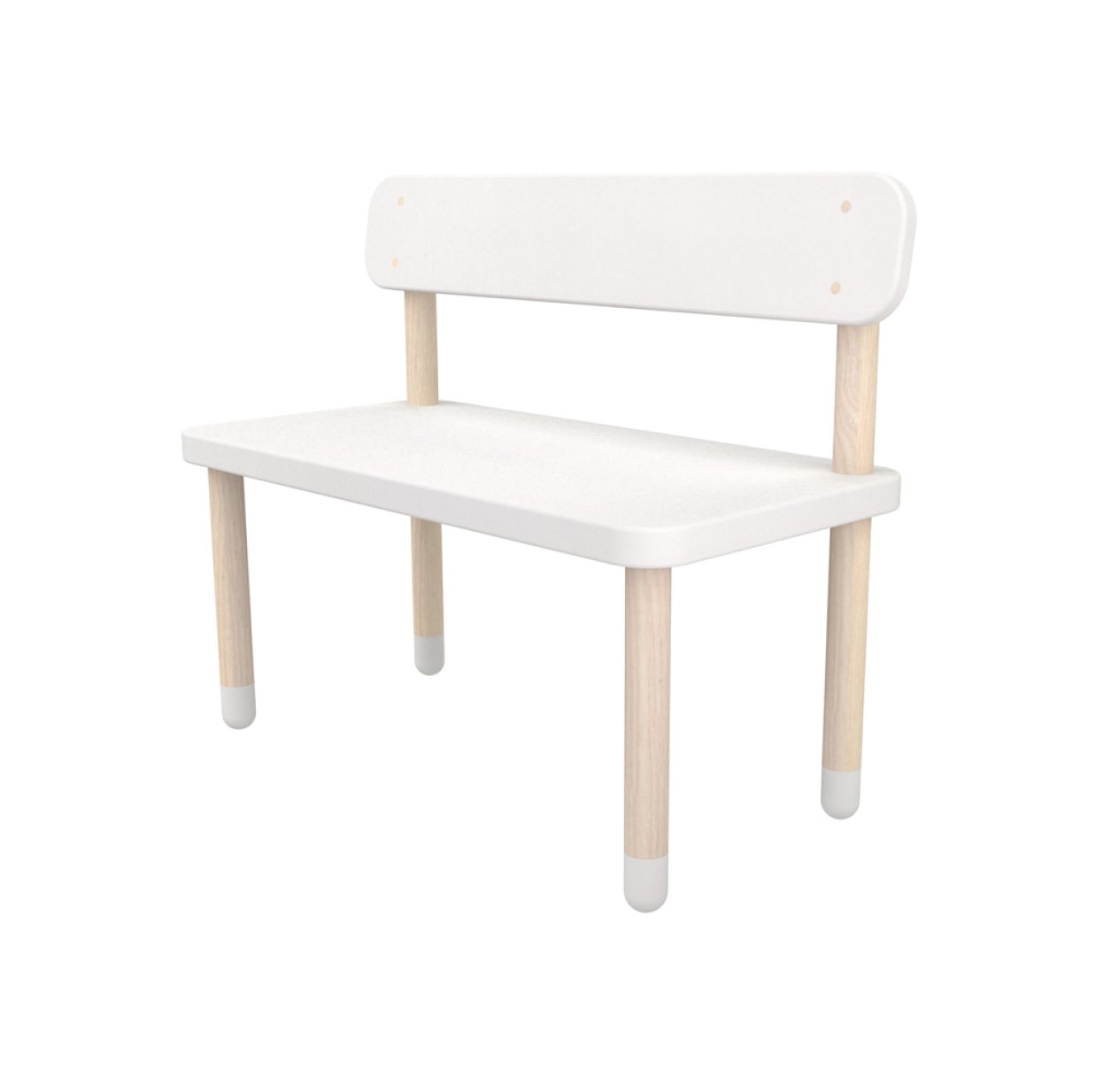 Banc enfant avec dossier - Blanc