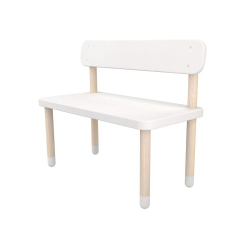 Banc enfant avec dossier - Blanc