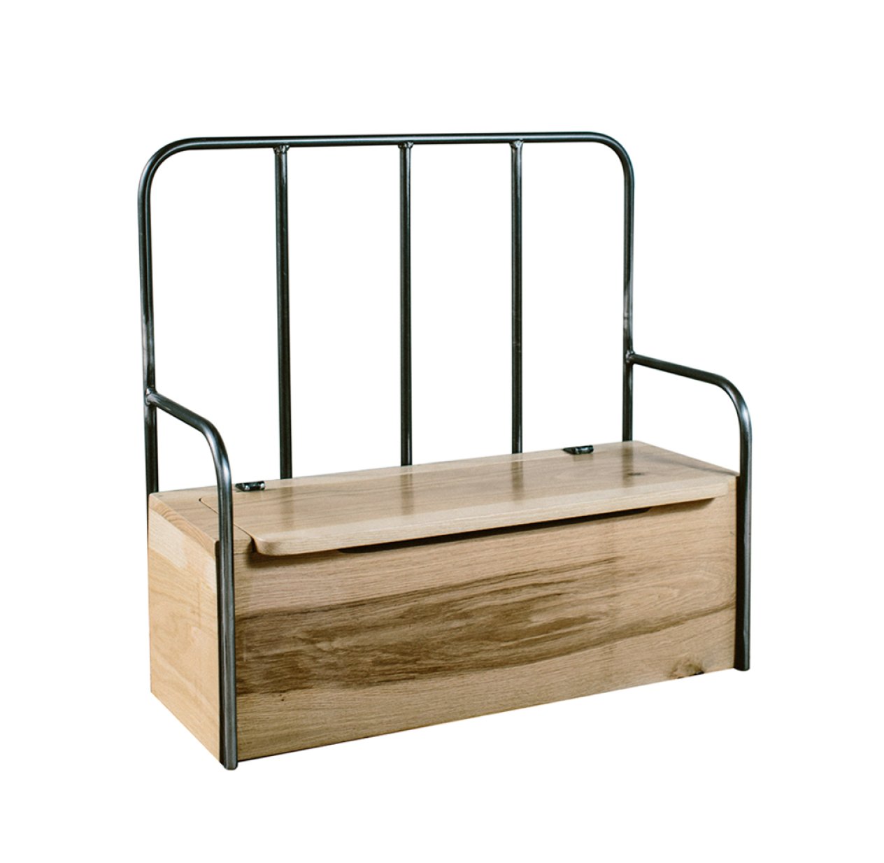 Banc coffre à jouets Inaki - Chêne/Acier