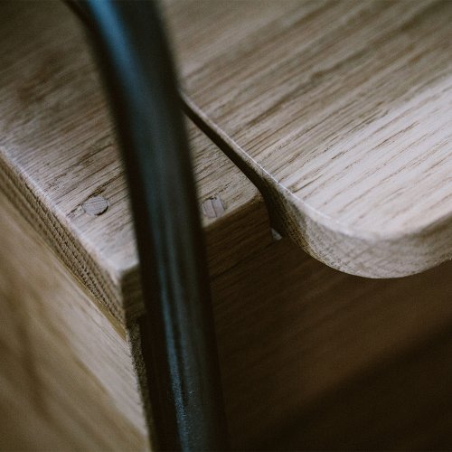 Banc coffre à jouets Inaki - Chêne/Acier