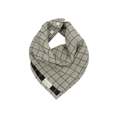 Bavoir Bandana Grid - Beige