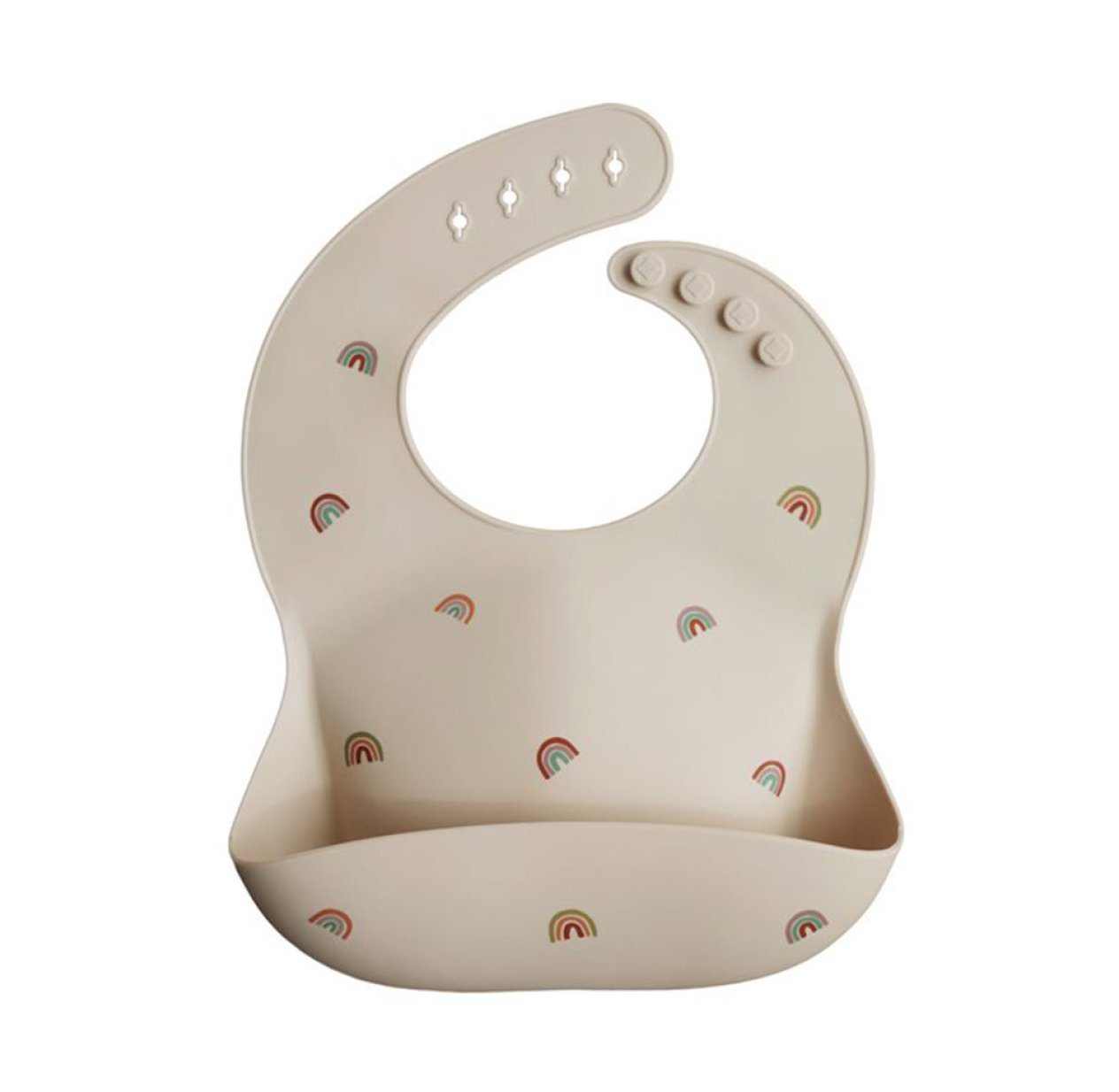 Bavoir en Silicone Arc-en-Ciel