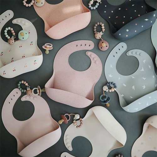 Bavoir en Silicone Cerises