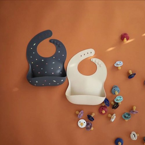 Bavoir en Silicone Planètes
