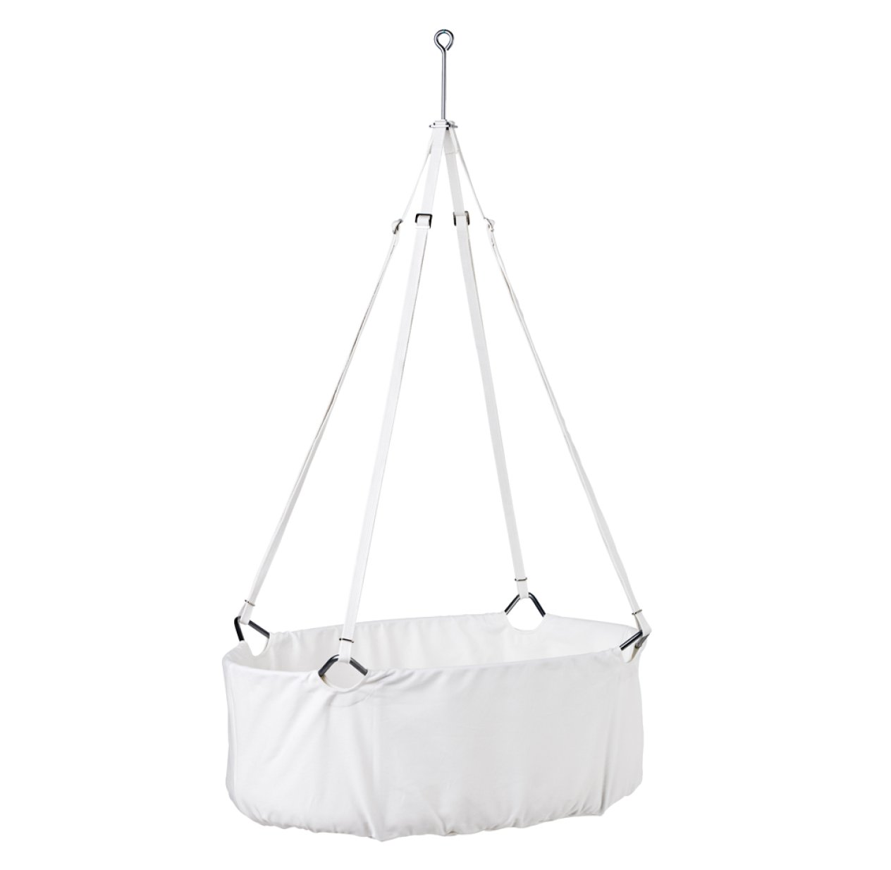 Berceau suspendu Leander avec matelas et sangles - Blanc