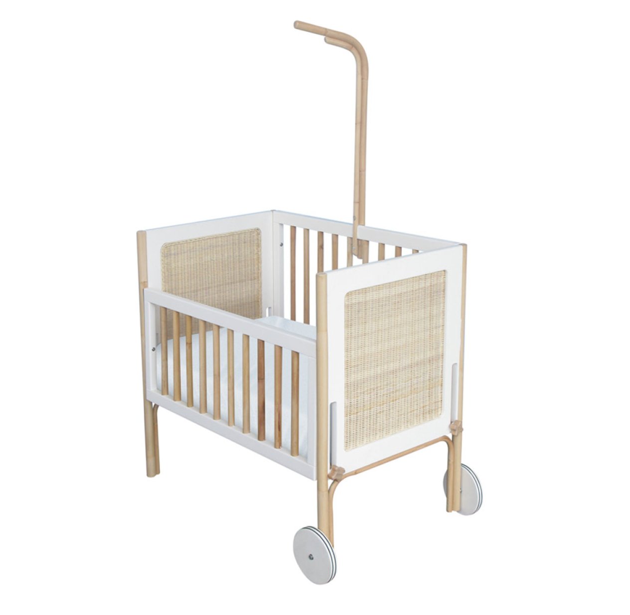 Berceau Cododo cèdre et rotin Océania - Blanc