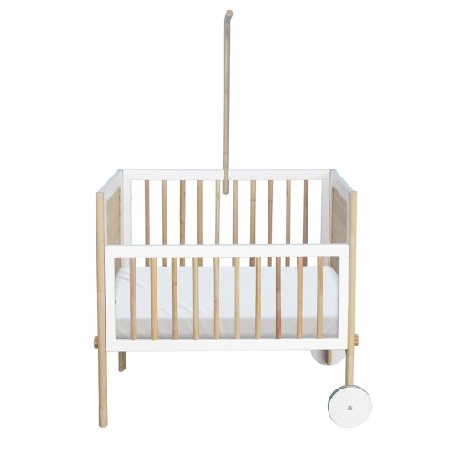 Berceau Cododo cèdre et rotin Océania - Blanc