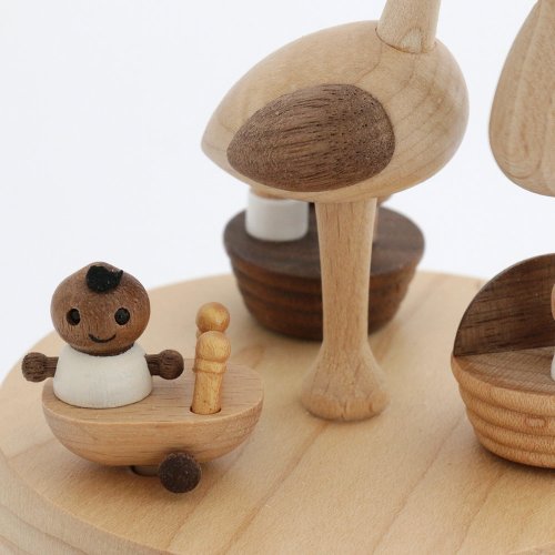 Boîte à Musique Bébé Cigogne