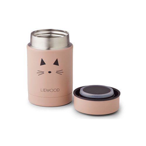 Thermos Alimentaire Nadja Chat Vieux rose Liewood pour chambre enfant