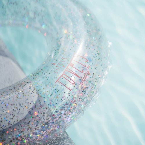 Bouée transparente à paillettes