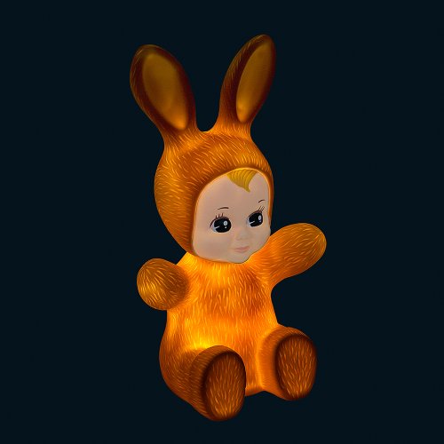 Lampe veilleuse bébé lapin - Rose pastel