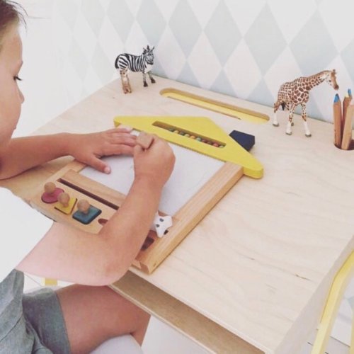 Bureau et chaise junior 7-10 ans - Jaune