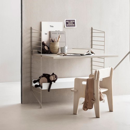 Bureau mural évolutif 80 x 85 cm - Beige