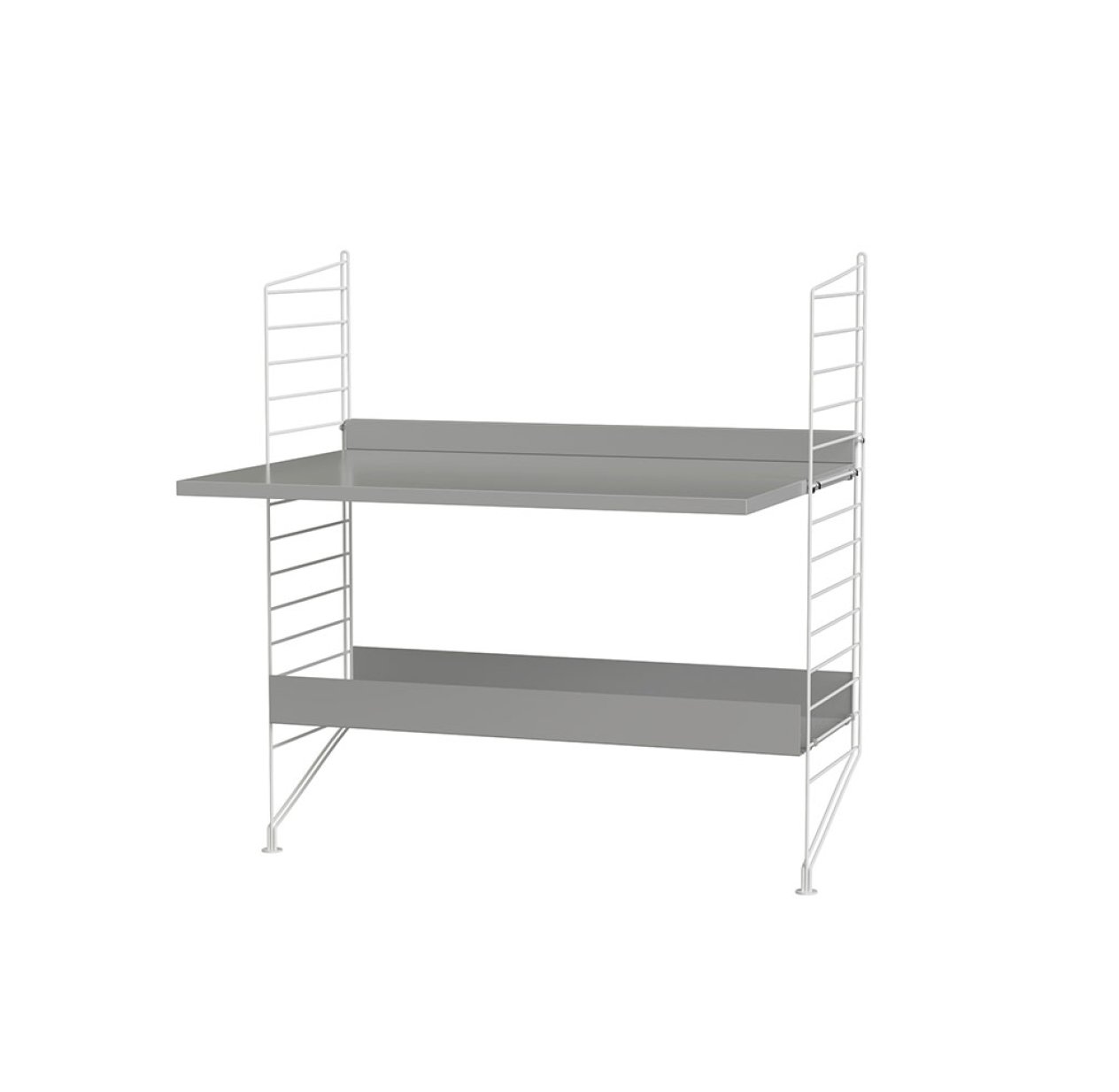 Bureau mural évolutif 80 x 85 cm - Gris