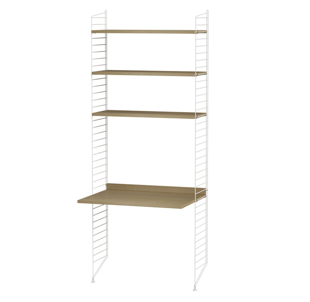 Bureau mural évolutif - Chêne/Blanc