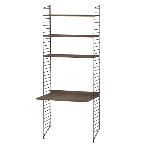 Bureau mural évolutif - Noyer/Noir