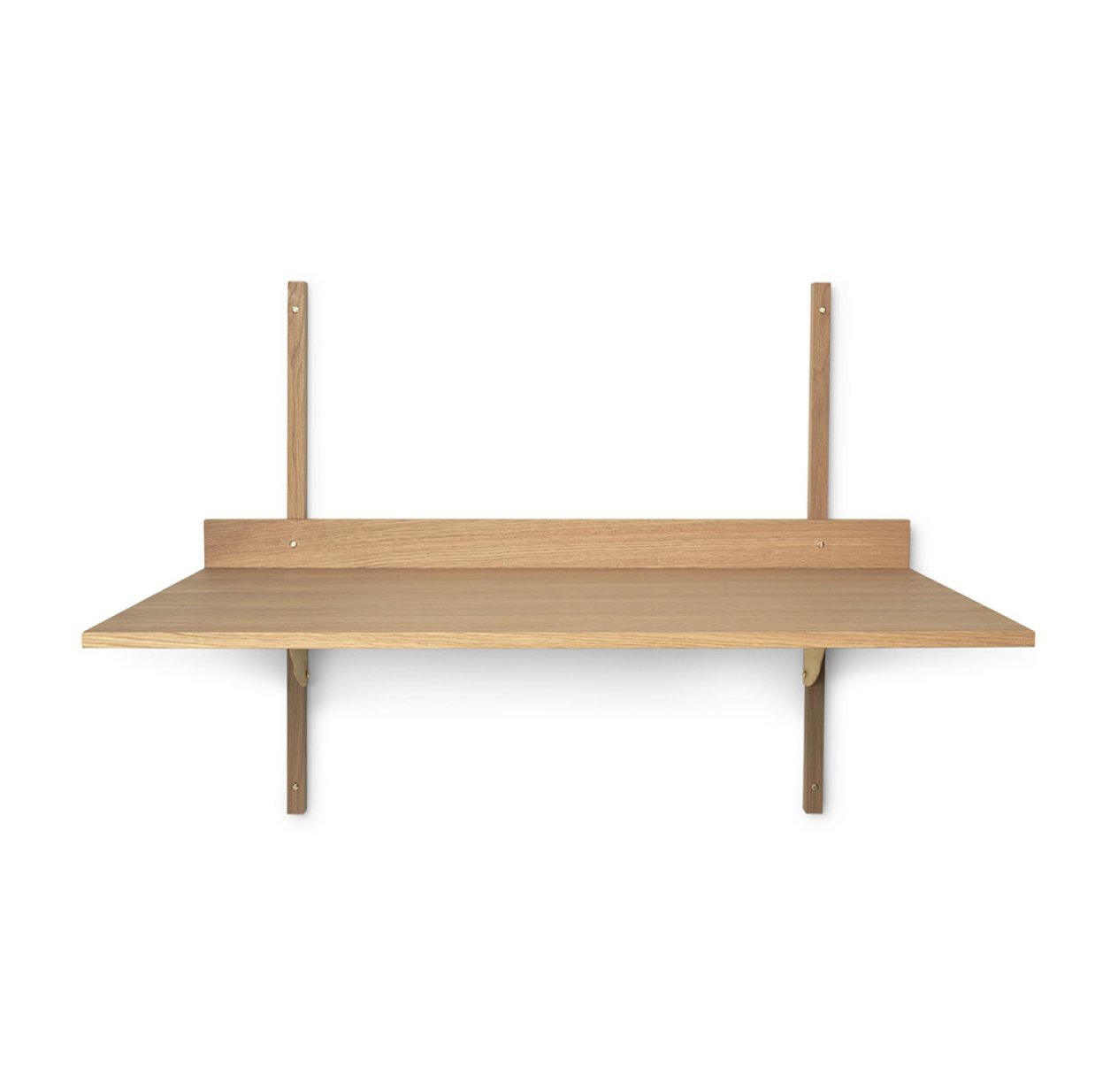 Bureau mural Sector - Chêne/Laiton