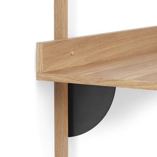 Bureau mural Sector - Chêne/Noir