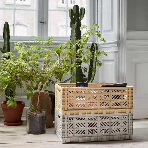 Caisse pliable Aykasa L - Gris clair