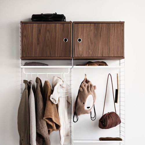 Caisson 1 porte 58 x 30 cm - Noyer