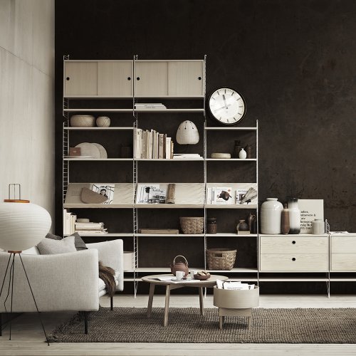 Caisson 2 portes coulissantes 78 cm - Frêne