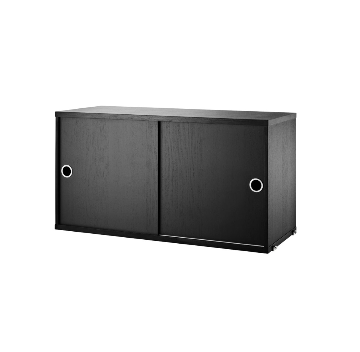 Caisson 2 portes coulissantes 78 cm - Noir