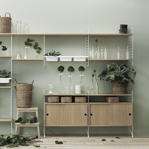 Caisson 2 portes coulissantes 78 cm - Chêne