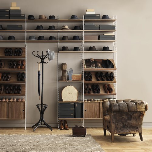 Caisson 2 portes coulissantes 78 cm - Noyer