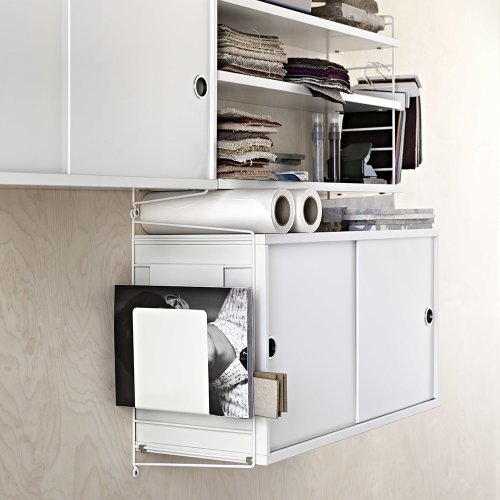 Caisson 2 portes coulissantes 78 cm - Blanc