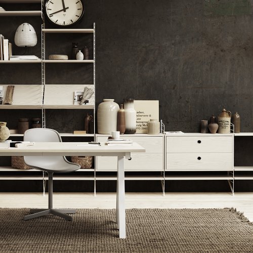 Caisson 2 tiroirs 78 x 30 cm - Frêne