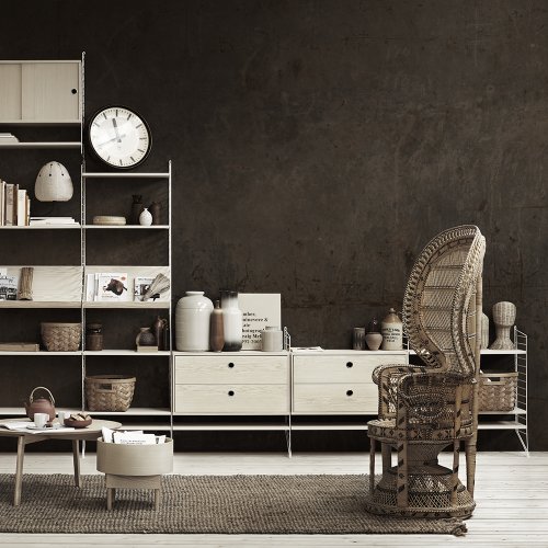 Caisson 2 tiroirs 78 x 30 cm - Frêne