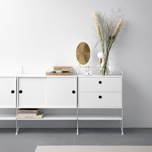 Caisson 2 tiroirs 58 x 30 cm - Blanc